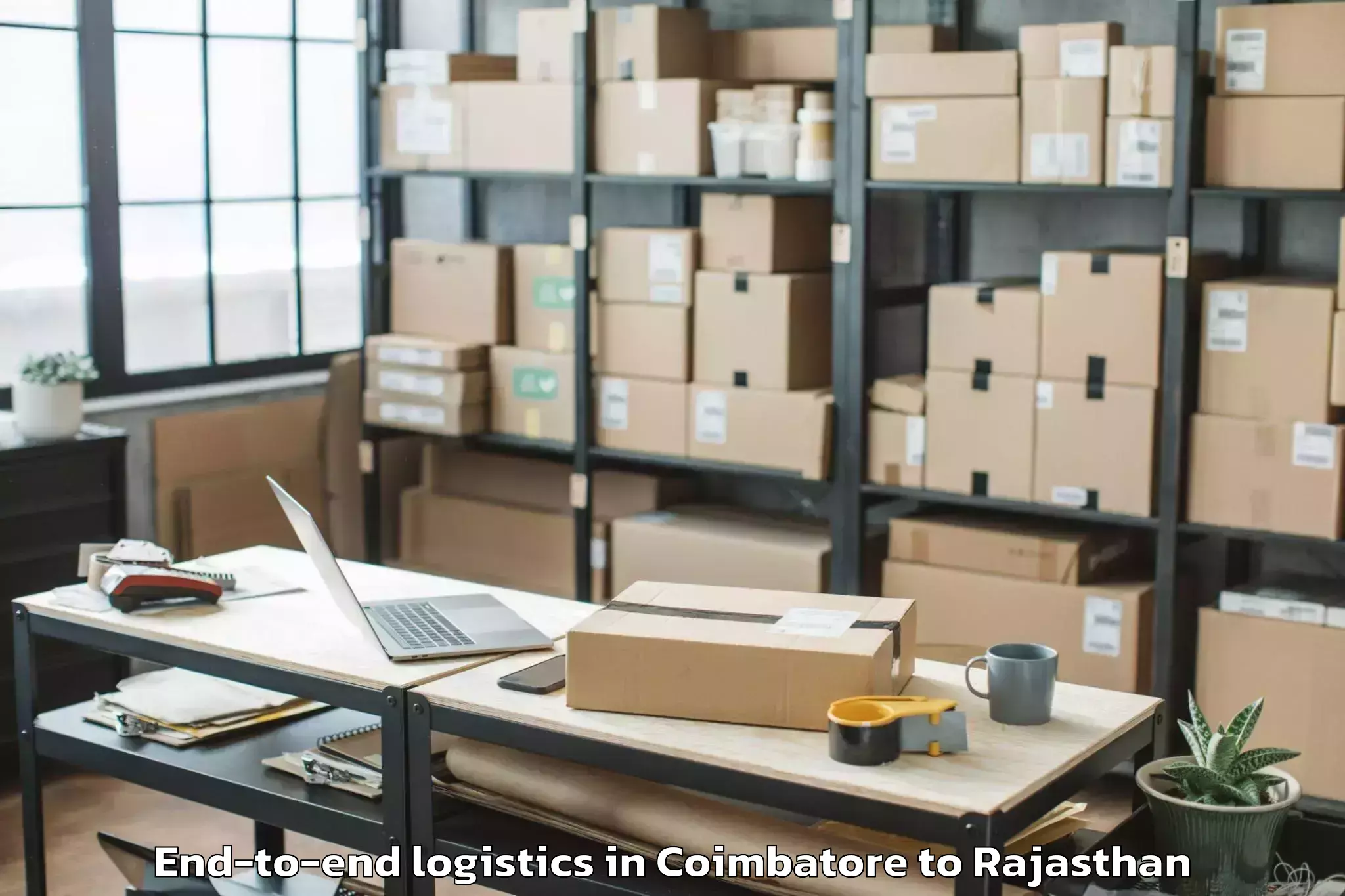 Reliable Coimbatore to Banswara End To End Logistics